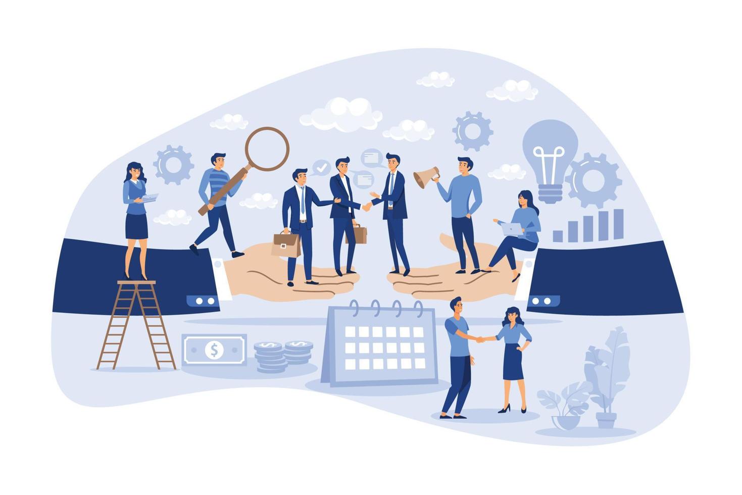 Business team discussing a sector software project